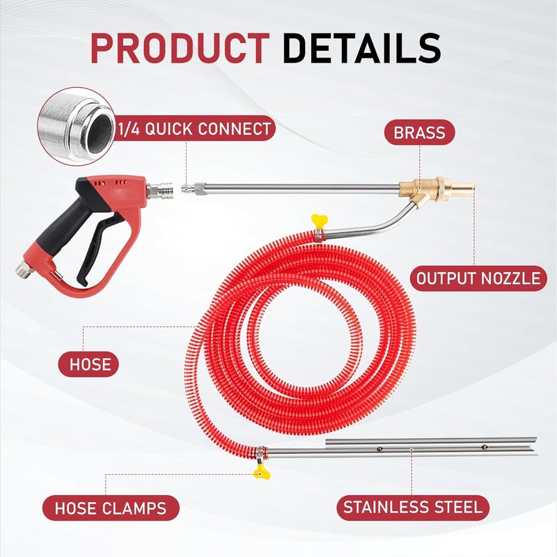 Sofo Pressure Washer Sand Blaster Kit with Gun, 5000 PSI Wet Abrasive Blasting Gun with 4 Ceramic Nozzles and 1/4" Quick Connector for Rust & Paint Removal - Image 3